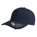 Navy - Front - Atlantis Cargo Weathered Visor 5 Panel Cap