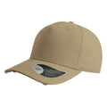 Khaki - Front - Atlantis Cargo Weathered Visor 5 Panel Cap