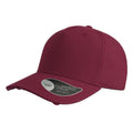 Burgundy - Front - Atlantis Cargo Weathered Visor 5 Panel Cap