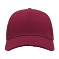 Burgundy - Lifestyle - Atlantis Cargo Weathered Visor 5 Panel Cap