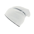 White-Black - Front - Atlantis Extreme Reversible Jersey Slouch Beanie