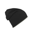 Black-Grey - Back - Atlantis Extreme Reversible Jersey Slouch Beanie