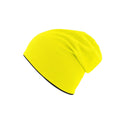 Safety Yellow-Black - Back - Atlantis Extreme Reversible Jersey Slouch Beanie