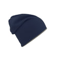 Navy-Grey - Back - Atlantis Extreme Reversible Jersey Slouch Beanie