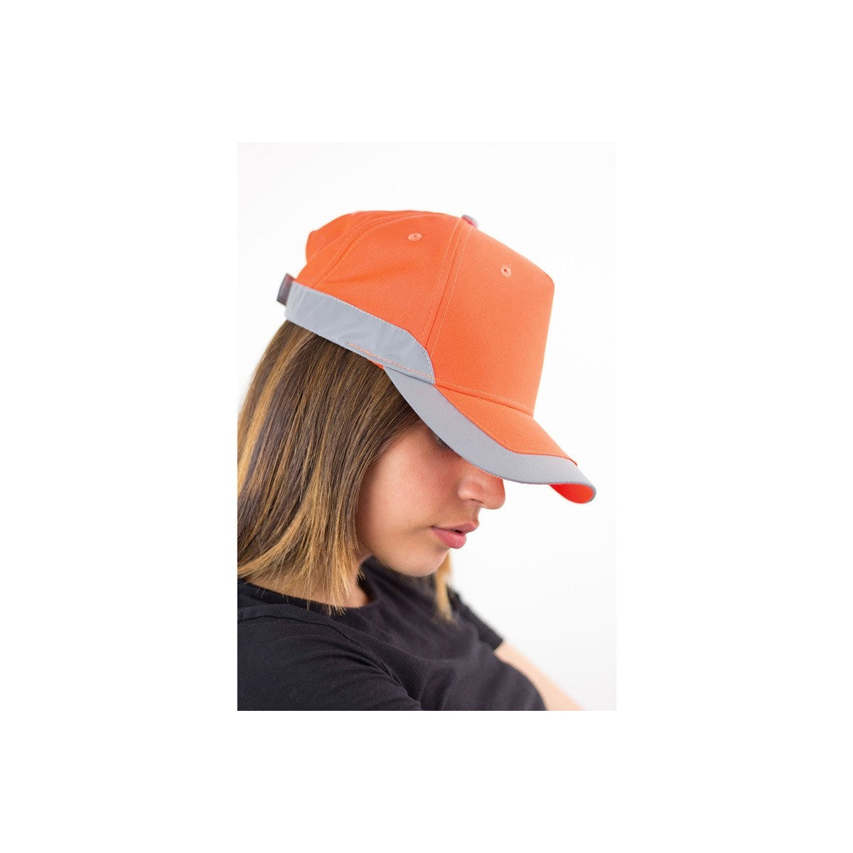 Safety Orange - Back - Atlantis Helpy 5 Panel Reflective Cap