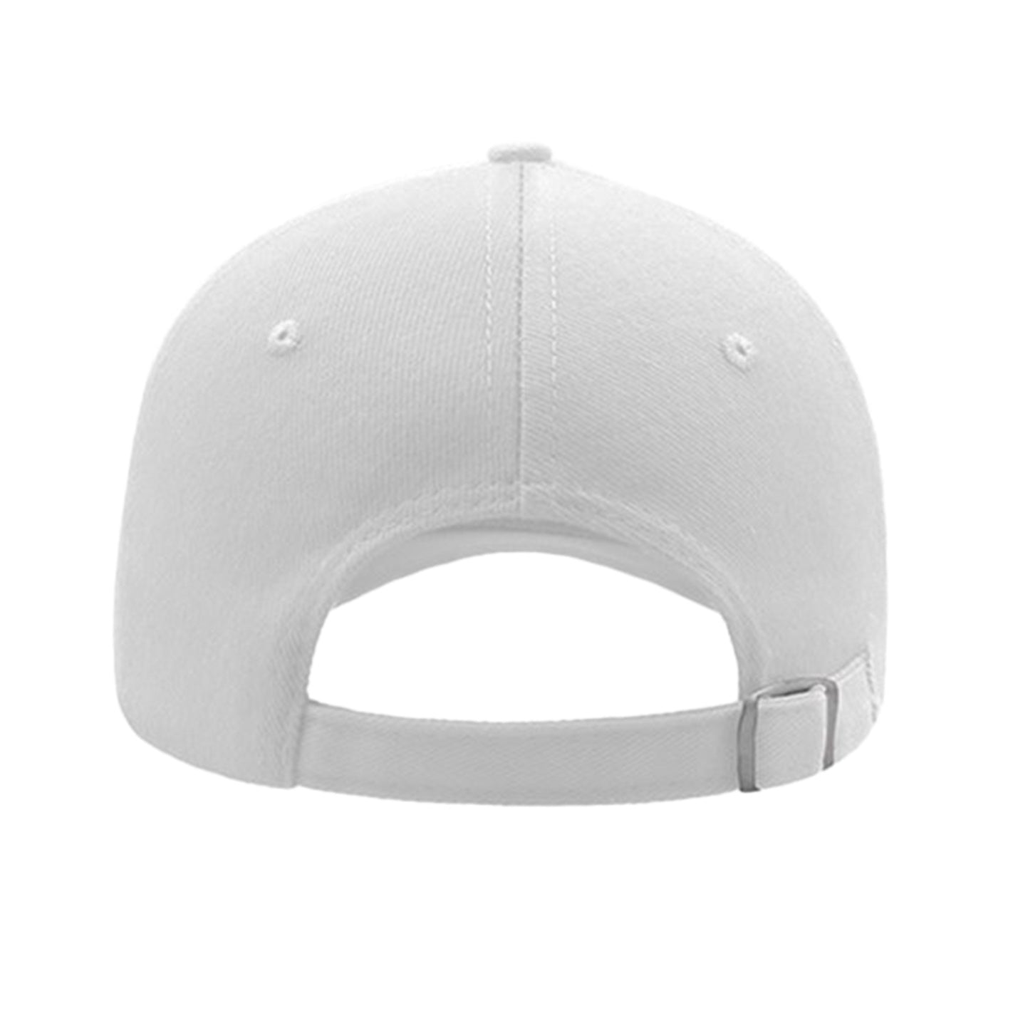 White - Back - Atlantis Liberty Five Buckle Heavy Brush Cotton 5 Panel Cap