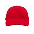 Red - Close up - Atlantis Liberty Five Heavy Brush Cotton 5 Panel Cap