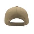 Khaki - Back - Atlantis Liberty Five Heavy Brush Cotton 5 Panel Cap