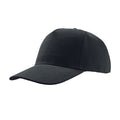 Black - Front - Atlantis Liberty Five Heavy Brush Cotton 5 Panel Cap