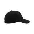 Black - Side - Atlantis Liberty Five Heavy Brush Cotton 5 Panel Cap