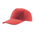 Red - Front - Atlantis Liberty Five Heavy Brush Cotton 5 Panel Cap