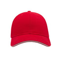 Red - Pack Shot - Atlantis Liberty Sandwich Heavy Brush Cotton 6 Panel Cap