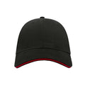 Black-Red - Lifestyle - Atlantis Liberty Sandwich Heavy Brush Cotton 6 Panel Cap