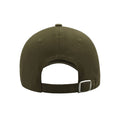 Olive - Back - Atlantis Liberty Sandwich Heavy Brush Cotton 6 Panel Cap