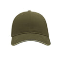 Olive - Lifestyle - Atlantis Liberty Sandwich Heavy Brush Cotton 6 Panel Cap