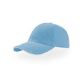 Light Blue - Front - Atlantis Liberty Sandwich Heavy Brush Cotton 6 Panel Cap