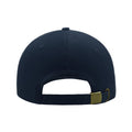 Navy - Back - Atlantis Liberty Six Buckle Brushed Cotton 6 Panel Cap