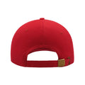 Red - Back - Atlantis Liberty Six Buckle Brushed Cotton 6 Panel Cap