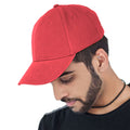 Red - Side - Atlantis Liberty Six Buckle Brushed Cotton 6 Panel Cap