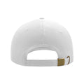 White - Back - Atlantis Liberty Six Buckle Brushed Cotton 6 Panel Cap