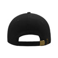 Black - Back - Atlantis Liberty Six Buckle Brushed Cotton 6 Panel Cap