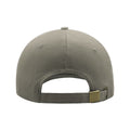 Grey - Back - Atlantis Liberty Six Buckle Brushed Cotton 6 Panel Cap