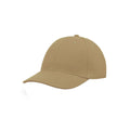 Khaki - Front - Atlantis Liberty Six Brushed Cotton 6 Panel Cap