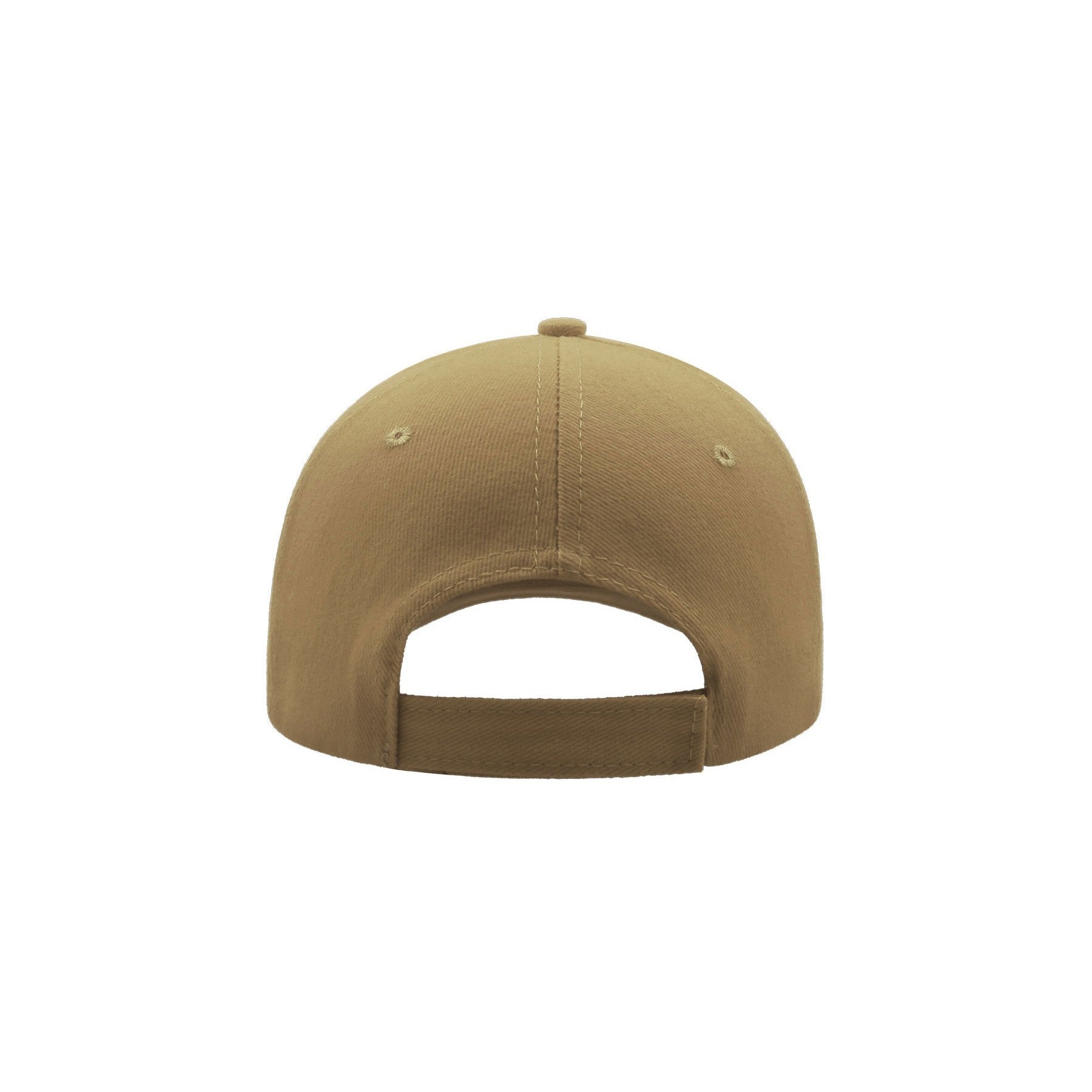 Khaki - Back - Atlantis Liberty Six Brushed Cotton 6 Panel Cap