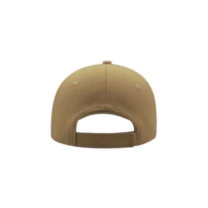 Khaki - Back - Atlantis Liberty Six Brushed Cotton 6 Panel Cap