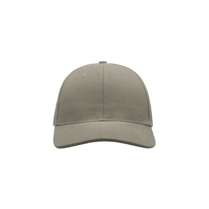 Light Grey - Pack Shot - Atlantis Liberty Six Brushed Cotton 6 Panel Cap