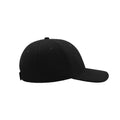 Black - Side - Atlantis Liberty Six Brushed Cotton 6 Panel Cap