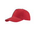 Red - Front - Atlantis Liberty Six Brushed Cotton 6 Panel Cap