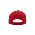 Red - Back - Atlantis Liberty Six Brushed Cotton 6 Panel Cap