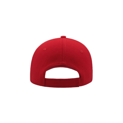 Red - Back - Atlantis Liberty Six Brushed Cotton 6 Panel Cap