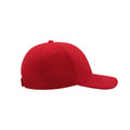 Red - Side - Atlantis Liberty Six Brushed Cotton 6 Panel Cap