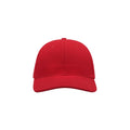 Red - Pack Shot - Atlantis Liberty Six Brushed Cotton 6 Panel Cap