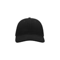 Black - Pack Shot - Atlantis Liberty Six Brushed Cotton 6 Panel Cap