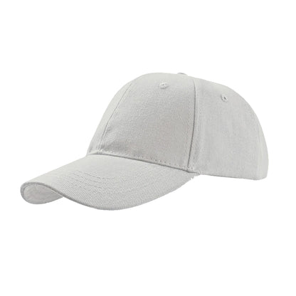 White - Front - Atlantis Liberty Six Brushed Cotton 6 Panel Cap