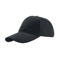 Black - Front - Atlantis Liberty Six Brushed Cotton 6 Panel Cap