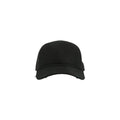 Black-Black - Front - Atlantis Rapper Destroyed 5 Panel Weathered Trucker Cap