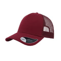 Burgundy - Front - Atlantis Rapper Jersey Mid Visor Trucker Cap