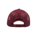 Burgundy - Back - Atlantis Rapper Jersey Mid Visor Trucker Cap