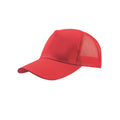 Red-Red - Front - Atlantis Rapper Cotton 5 Panel Trucker Cap