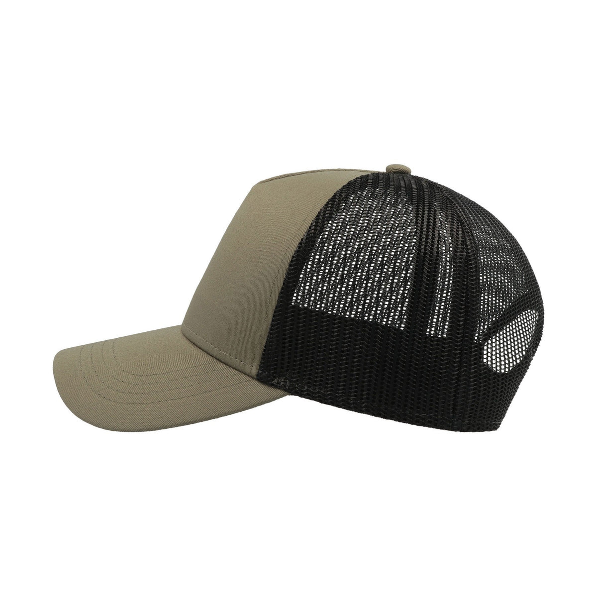 Olive-Black - Lifestyle - Atlantis Rapper Cotton 5 Panel Trucker Cap