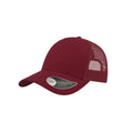 Burgundy-Burgundy - Front - Atlantis Rapper Cotton 5 Panel Trucker Cap