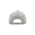 Purple-White - Back - Atlantis Rapper Cotton 5 Panel Trucker Cap