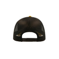 Mustard Yellow-Black - Back - Atlantis Rapper Cotton 5 Panel Trucker Cap