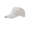 White-White - Front - Atlantis Rapper Cotton 5 Panel Trucker Cap