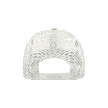 White-White - Back - Atlantis Rapper Cotton 5 Panel Trucker Cap