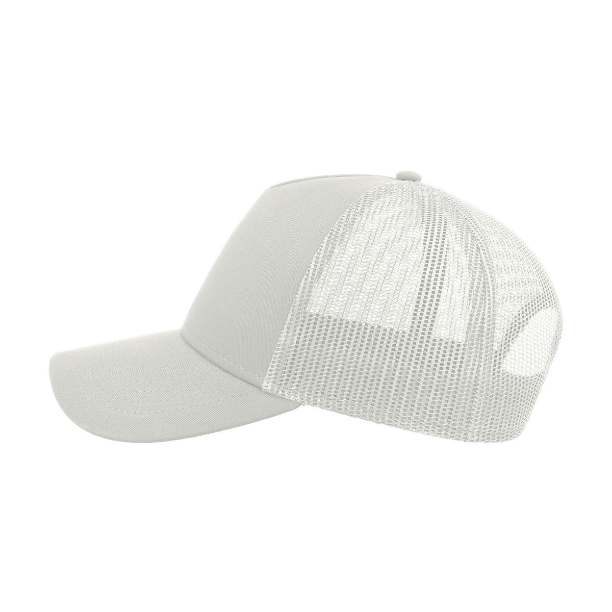 White-White - Lifestyle - Atlantis Rapper Cotton 5 Panel Trucker Cap